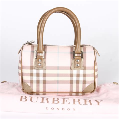 Burberry pink plaid handbag